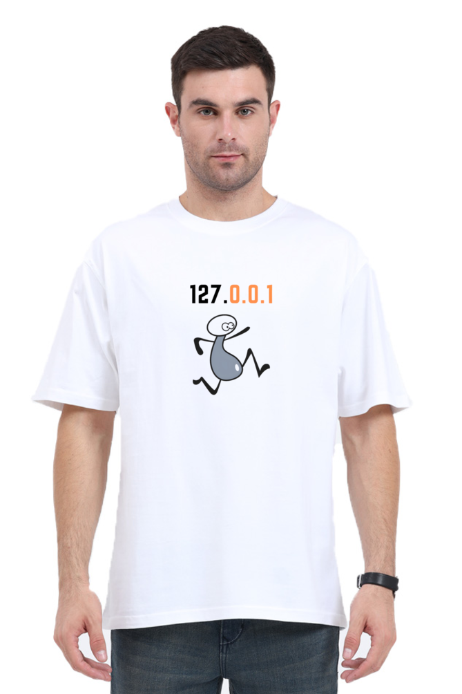 Unisex Oversized Classic T-Shirt - 127.0.0.1 Print | Cotysh