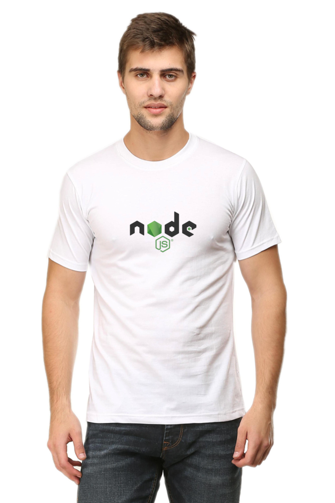 Node.js Round Neck Half Sleeve T-Shirt | Cotysh