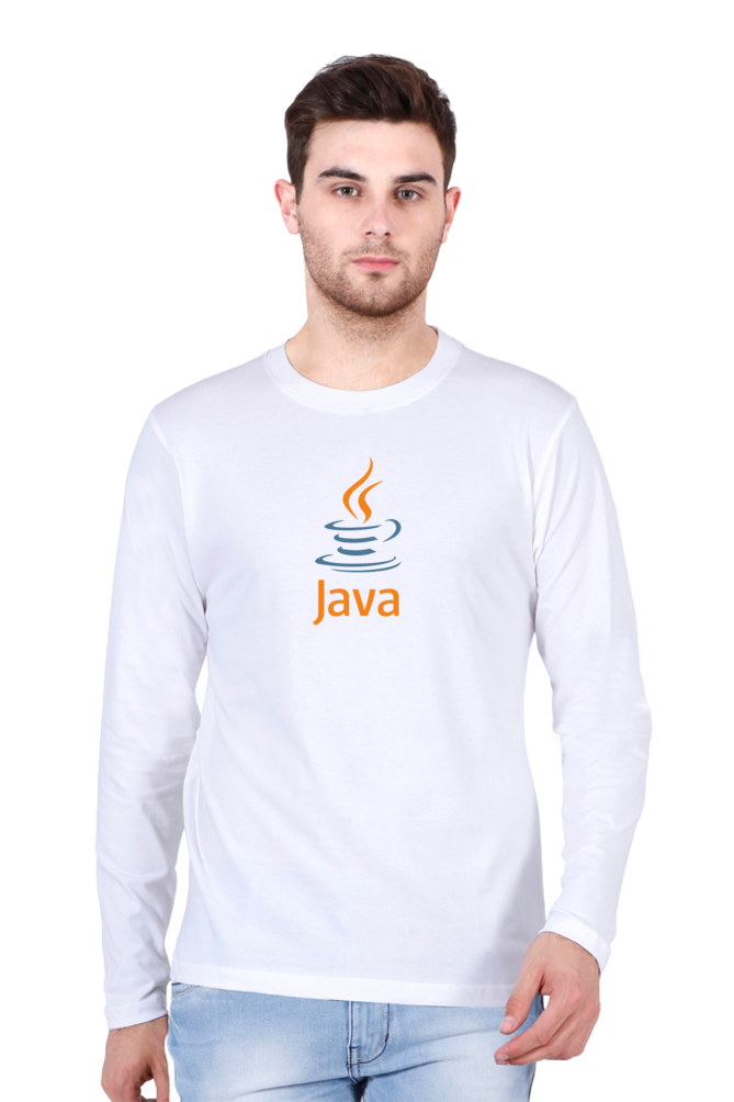 Java Logo Full Sleeve T-Shirt - Premium Cotton, Unisex Design