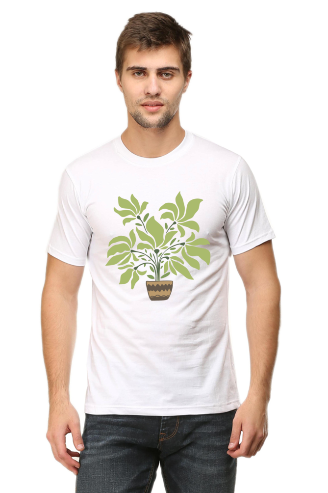 Bouquet Printed Round Neck Half Sleeve T-Shirt - Cotysh
