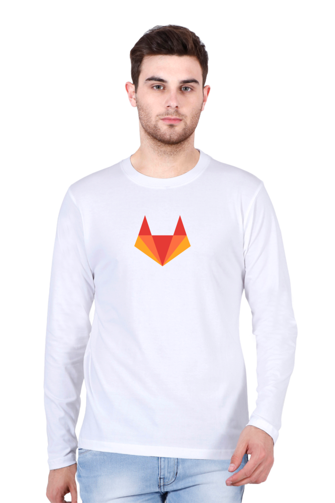 GitLab Logo Round Neck Full Sleeve T-Shirt - Cotysh