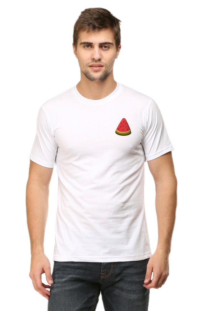 Watermelon Logo Round Neck Half Sleeve T-Shirt - Cotysh