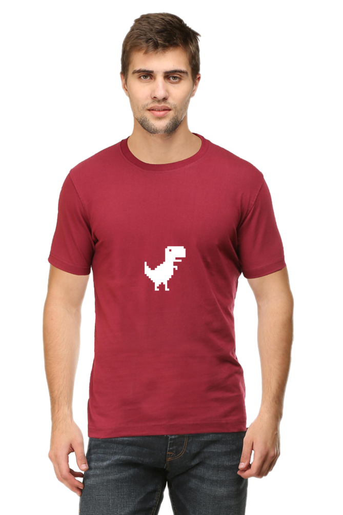 Internet Error Round Neck Half Sleeve T-Shirt - Cotysh