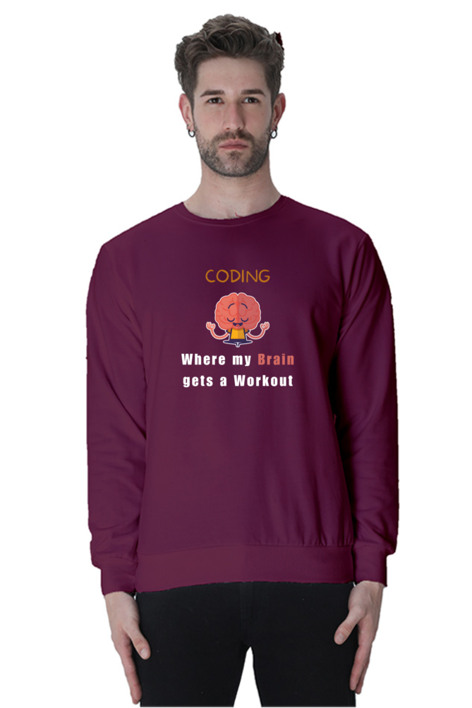 Coding Where My Brain Gets a Workout Sweatshirt | Cotysh