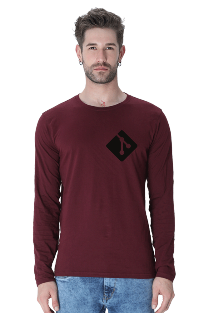 GitHub Logo Round Neck Full Sleeve T-Shirt | Cotysh