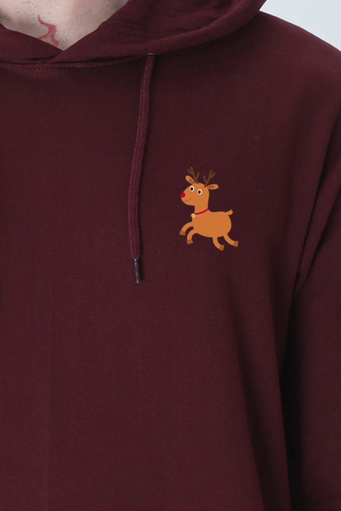 Premium Christmas Deer Hooded Sweatshirt – Soft, Warm & Festive