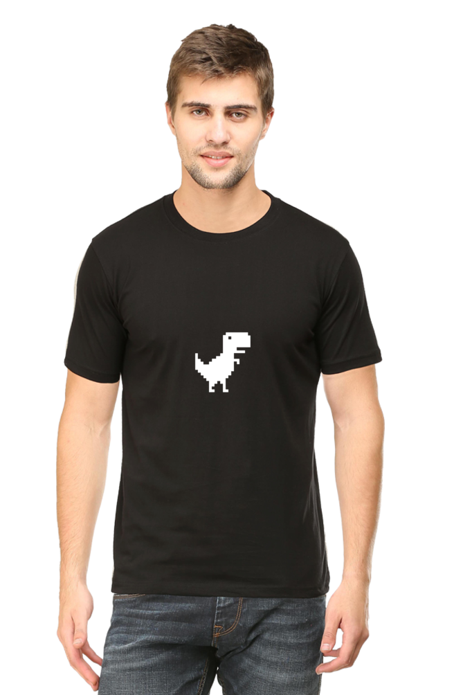 Internet Error Round Neck Half Sleeve T-Shirt - Cotysh