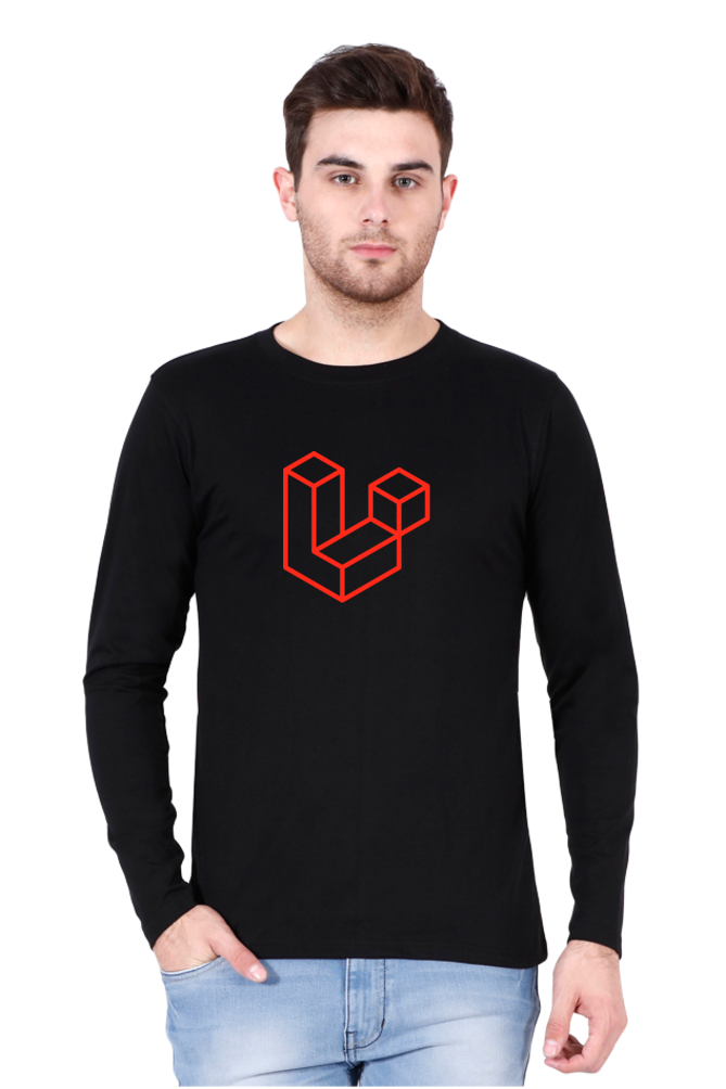Laravel Logo Round Neck Full Sleeve T-Shirt - Cotysh