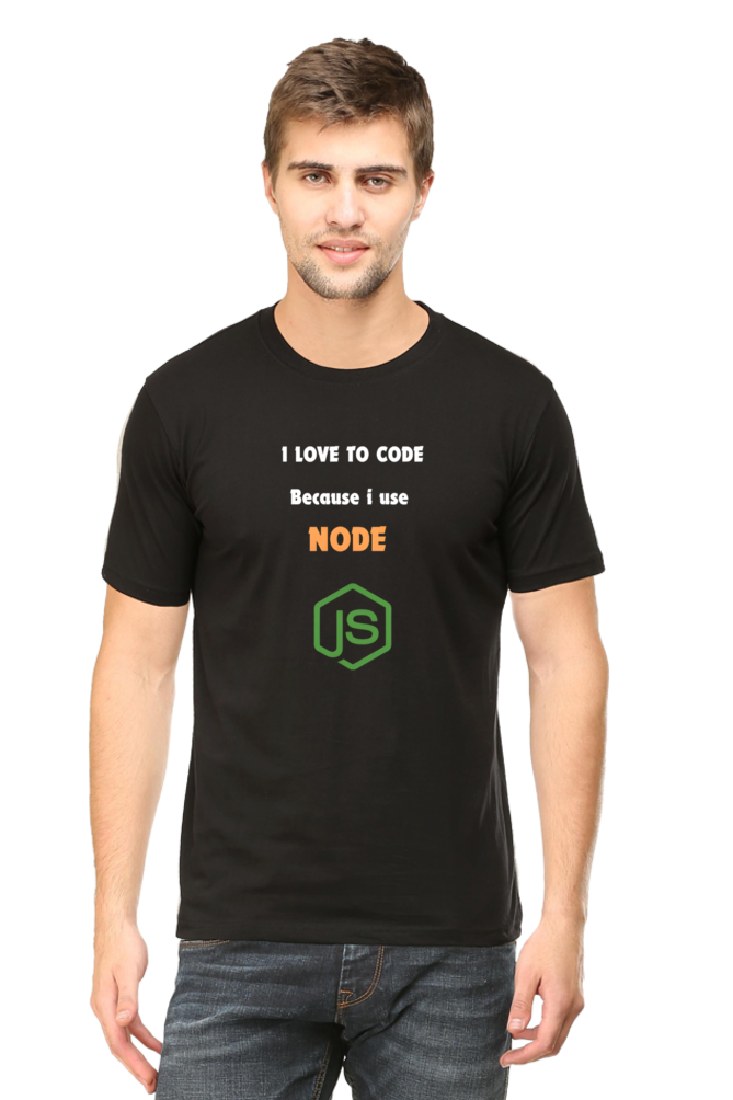 I Love to Code" Round Neck Half Sleeve T-Shirt – Cotysh