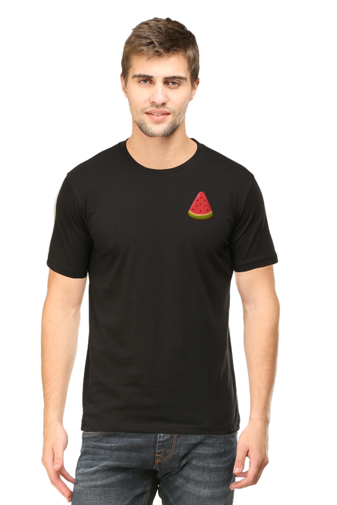 Watermelon Logo Round Neck Half Sleeve T-Shirt - Cotysh