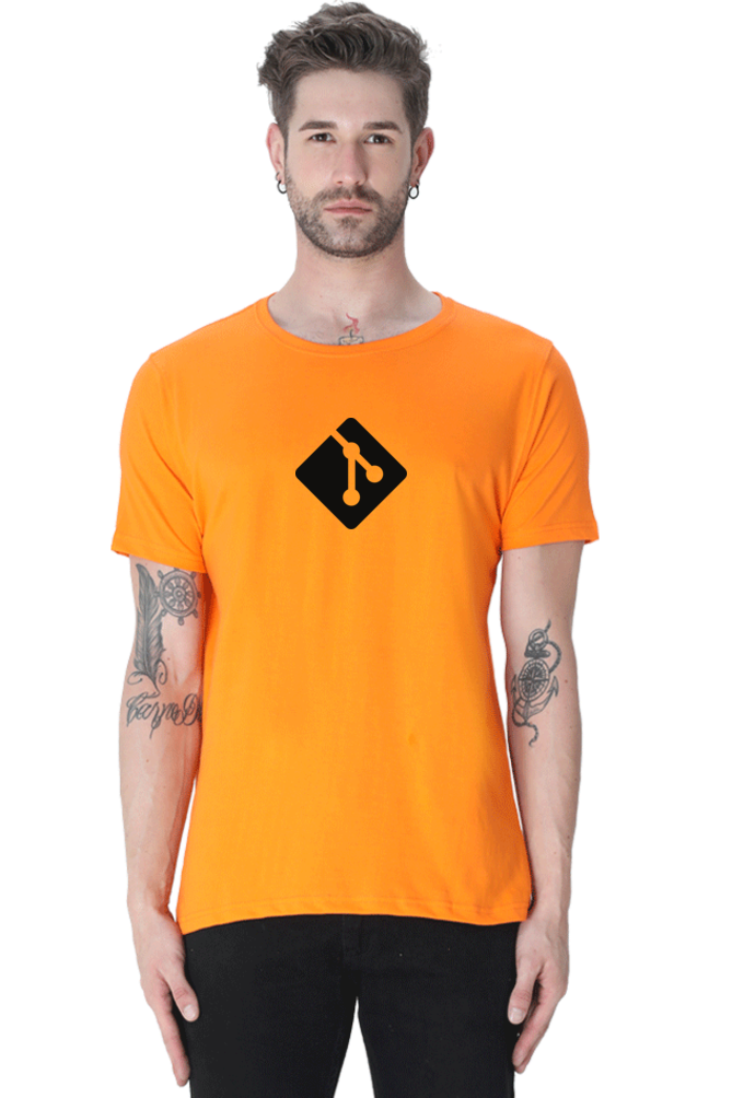 Git Round Neck Half Sleeve T-Shirt
