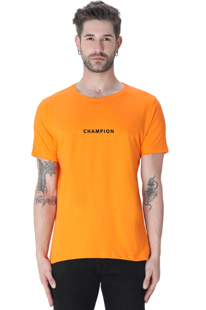 Premium Champion Round Neck Half Sleeve T-Shirt | Cotysh