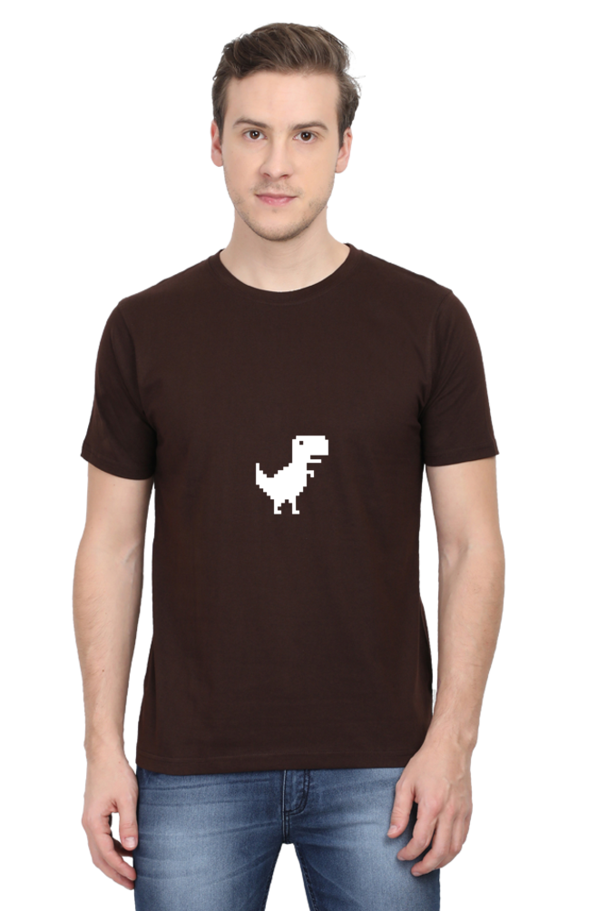 Internet Error Round Neck Half Sleeve T-Shirt - Cotysh