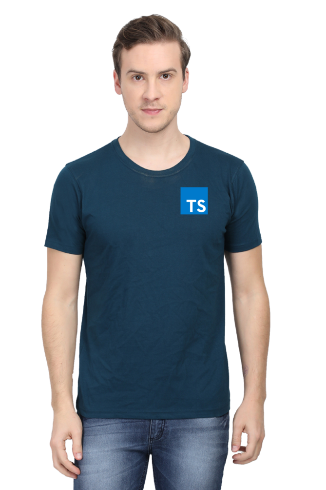 TypeScript Round Neck Half Sleeve T-Shirt | Cotysh