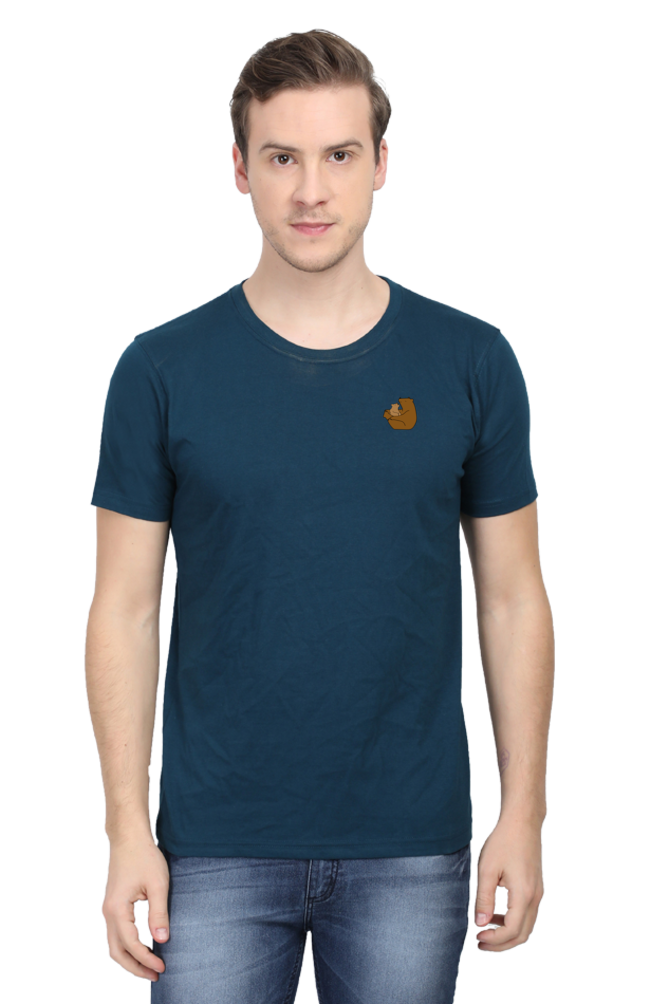 Bear Logo Round Neck Half Sleeve T-Shirt – Stylish & Comfortable | Cotysh