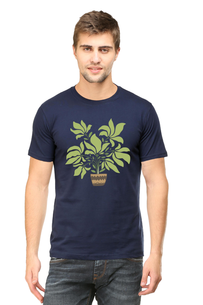 Bouquet Printed Round Neck Half Sleeve T-Shirt - Cotysh