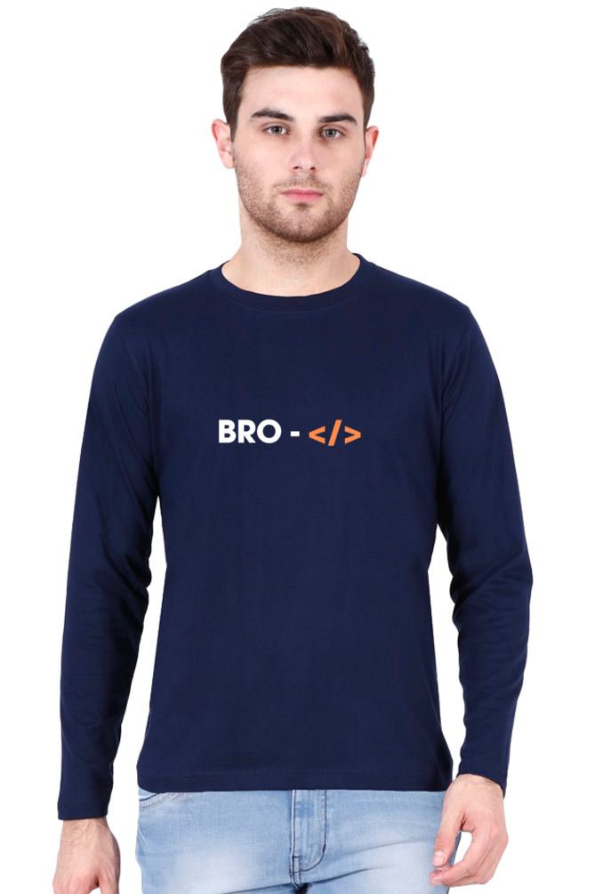 Bro-Code Round Neck Full Sleeve T-Shirt - Cotysh