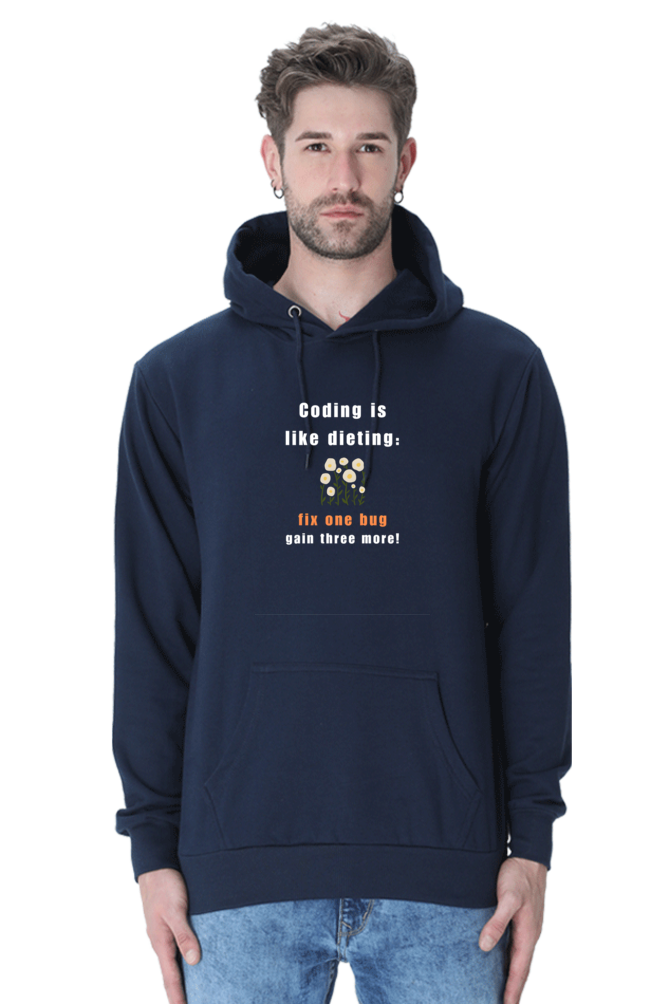 Coding is Like Dieting Hooded Sweatshirt | Cotysh
