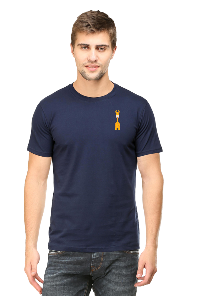 Cotysh Round Neck T-Shirt with Giraffe Logo - Left Pocket Print