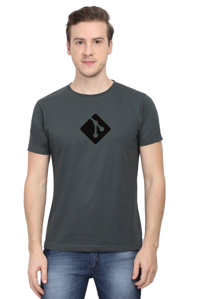 Git Round Neck Half Sleeve T-Shirt
