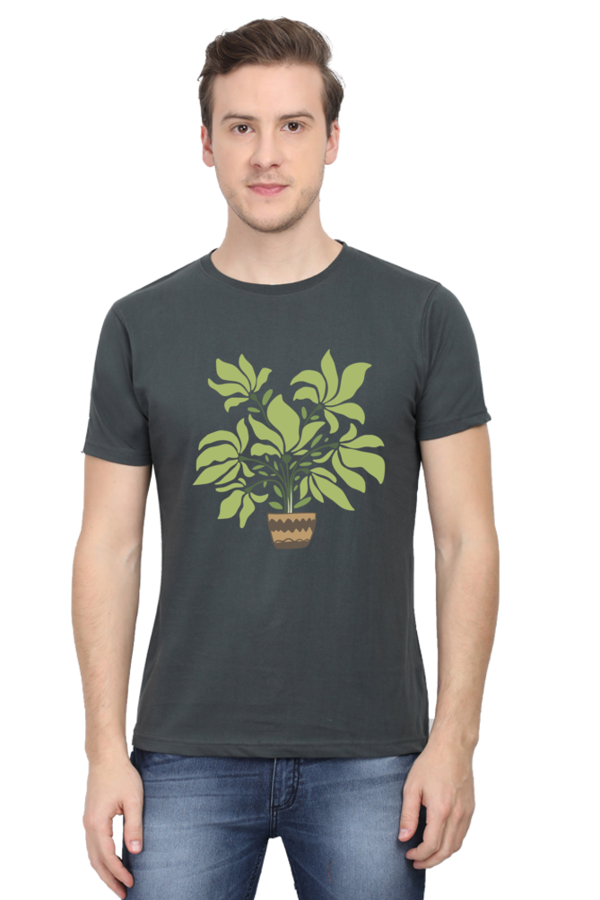 Bouquet Printed Round Neck Half Sleeve T-Shirt - Cotysh