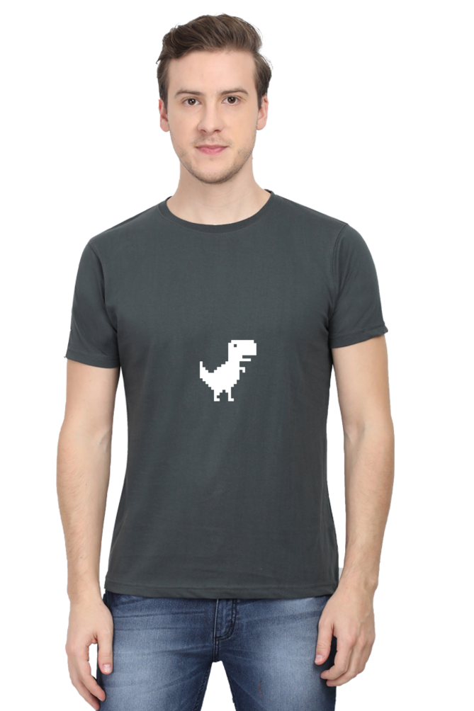 Internet Error Round Neck Half Sleeve T-Shirt - Cotysh