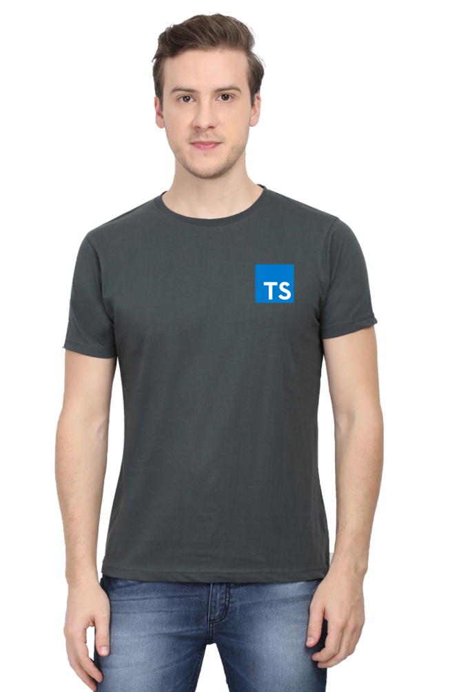 TypeScript Round Neck Half Sleeve T-Shirt | Cotysh