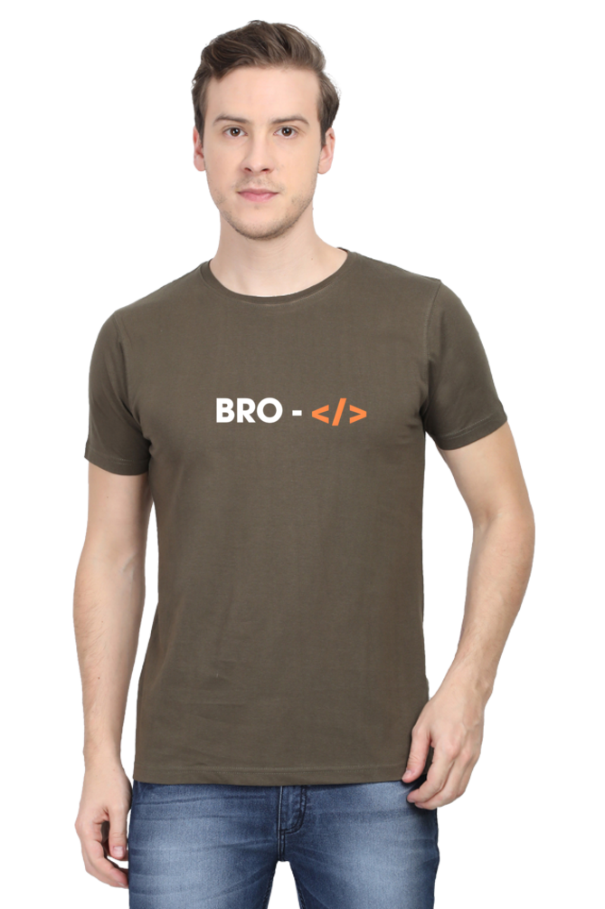 Bro Code White Round Neck Half Sleeve T-Shirt - Cotysh