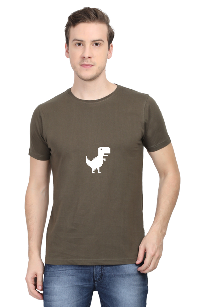 Internet Error Round Neck Half Sleeve T-Shirt - Cotysh