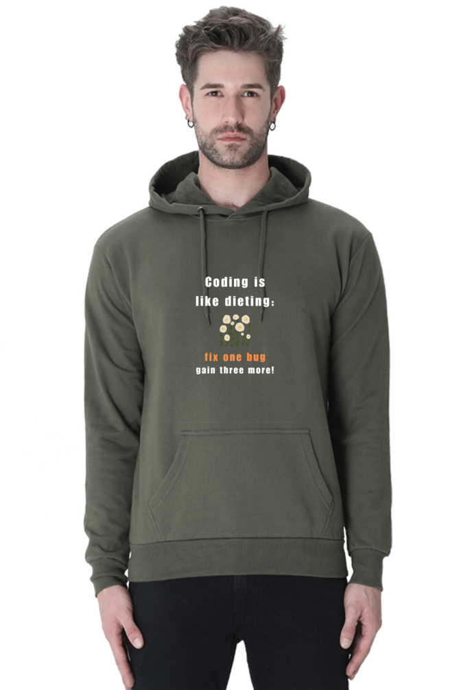 Coding is Like Dieting Hooded Sweatshirt | Cotysh