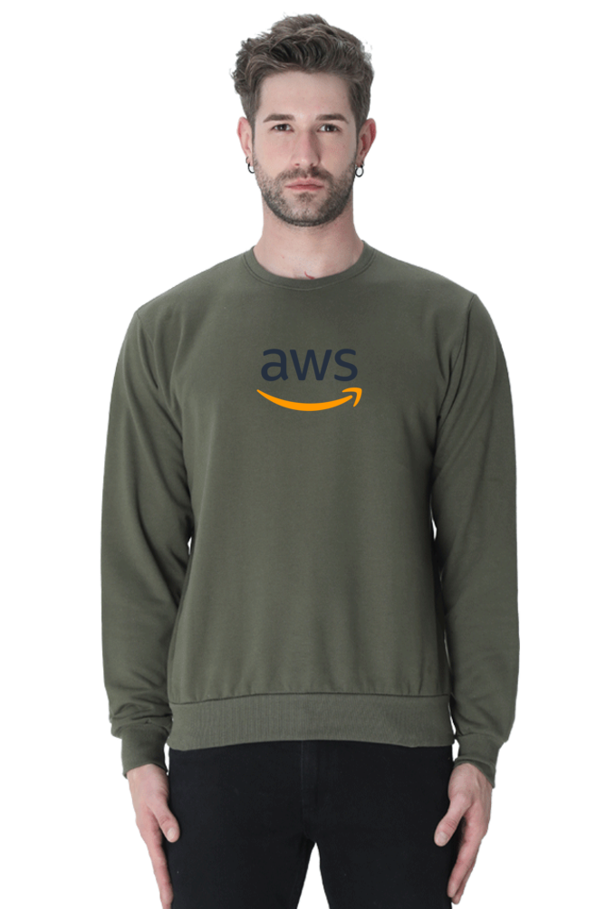 AWS Logo Printed Hooded Sweatshirt