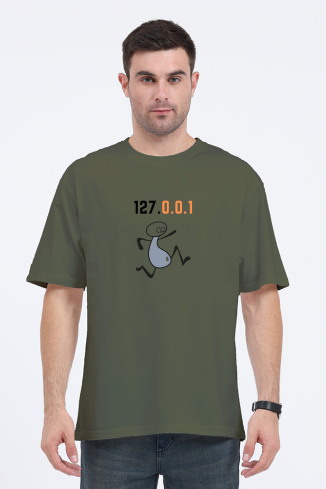 Unisex Oversized Classic T-Shirt - 127.0.0.1 Print | Cotysh