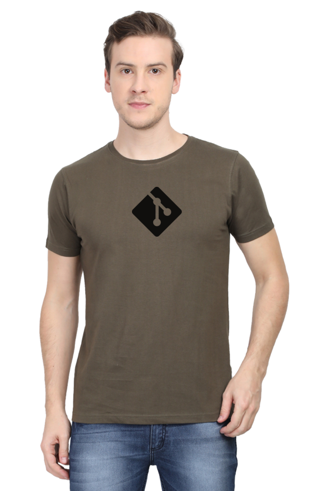 Git Round Neck Half Sleeve T-Shirt