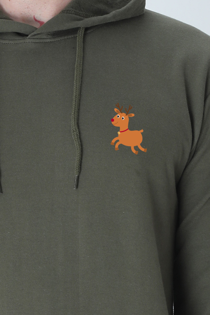 Premium Christmas Deer Hooded Sweatshirt – Soft, Warm & Festive