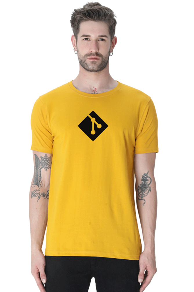 Git Round Neck Half Sleeve T-Shirt