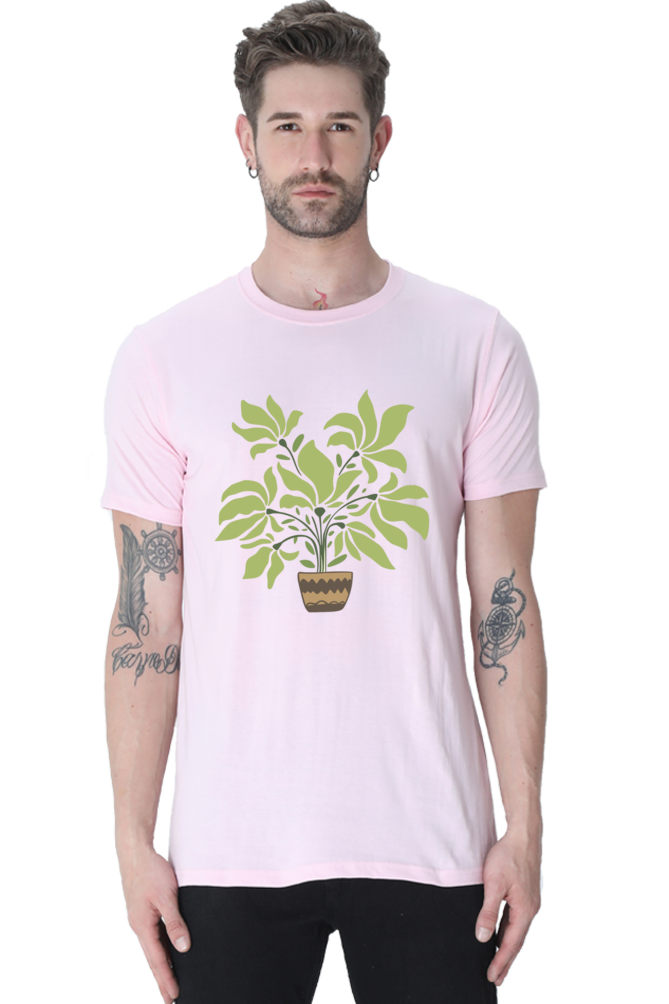 Bouquet Printed Round Neck Half Sleeve T-Shirt - Cotysh