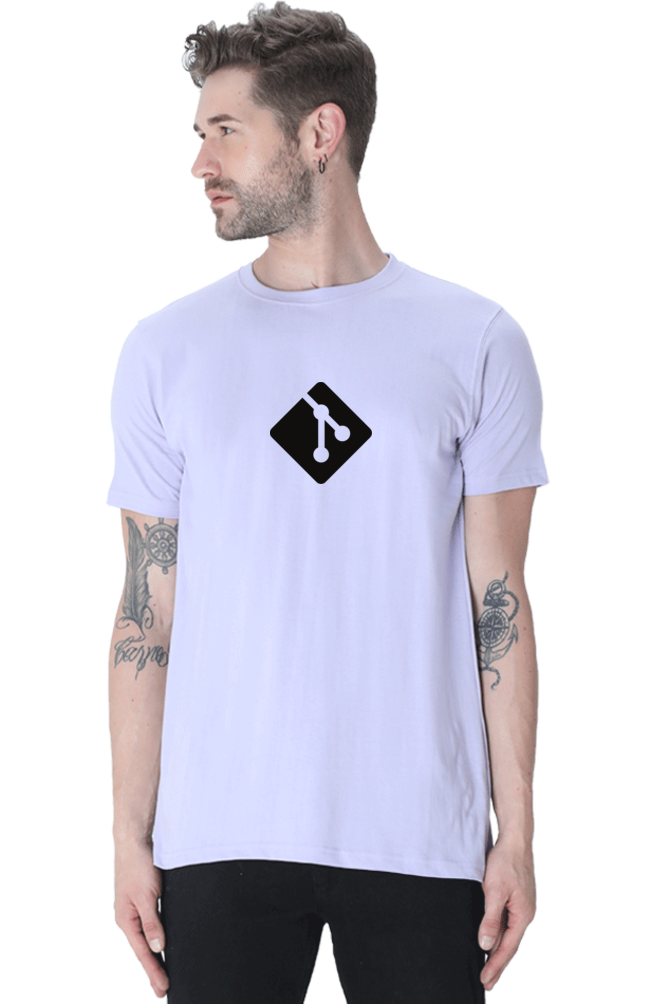 Git Round Neck Half Sleeve T-Shirt