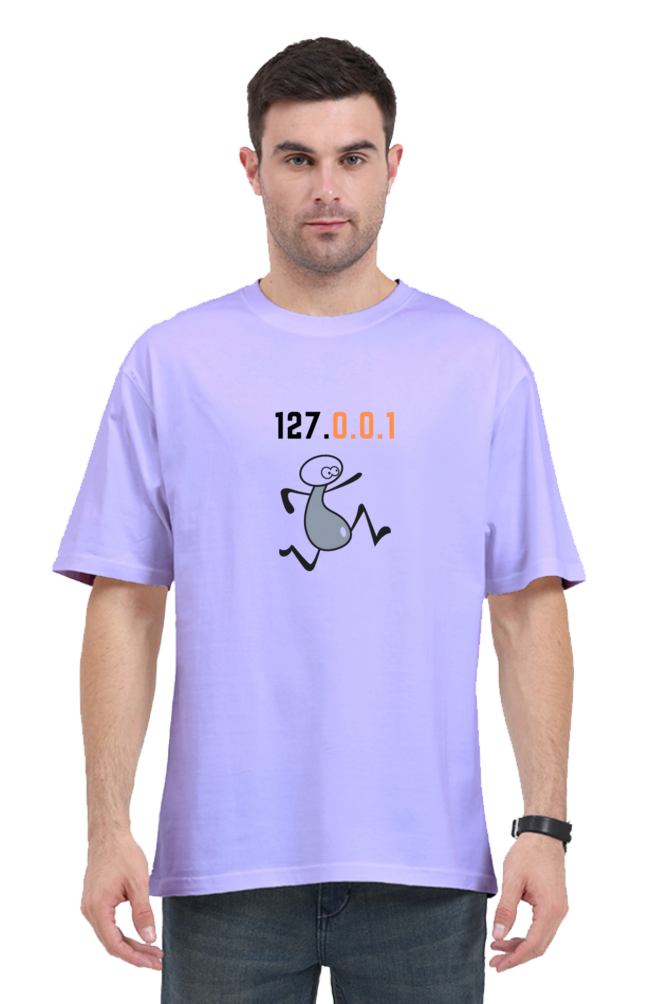 Unisex Oversized Classic T-Shirt - 127.0.0.1 Print | Cotysh