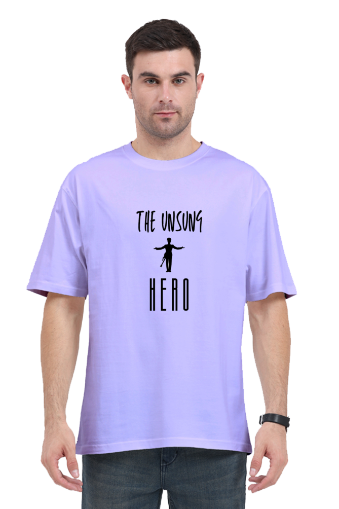 Unisex Oversized Classic T-Shirt – "The Unsung Hero" Logo