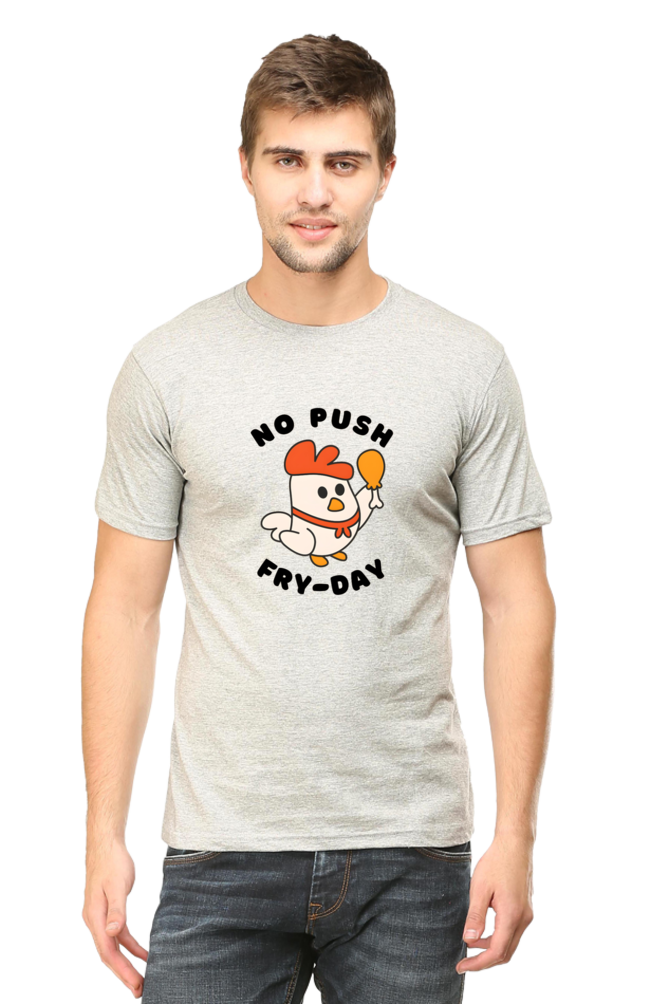 No Push Fry-Day Round neck T-Shirt | Cotysh