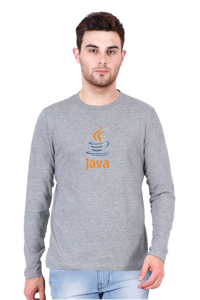 Java Logo Full Sleeve T-Shirt - Premium Cotton, Unisex Design