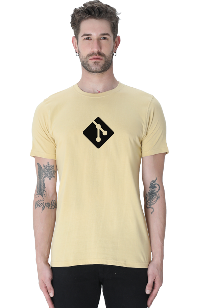 Git Round Neck Half Sleeve T-Shirt