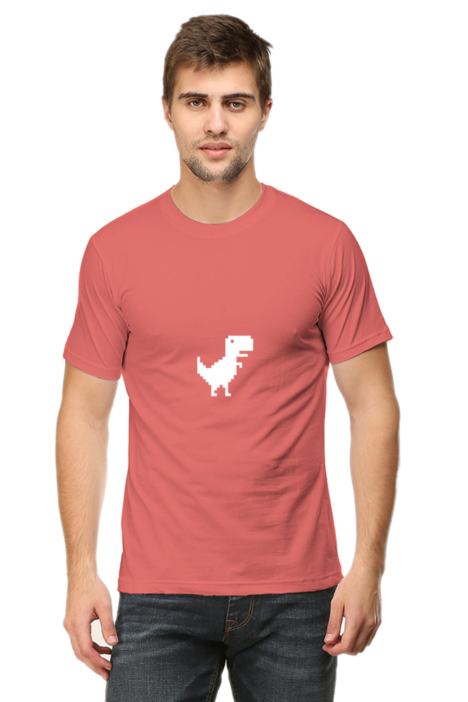 Internet Error Round Neck Half Sleeve T-Shirt - Cotysh