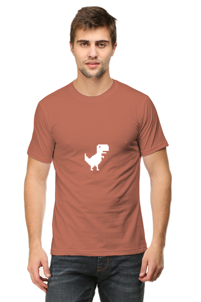 Internet Error Round Neck Half Sleeve T-Shirt - Cotysh