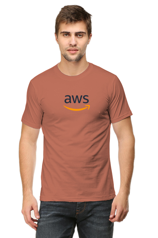 AWS Round Neck Half Sleeve T-Shirt - Premium Cotton by Cotysh