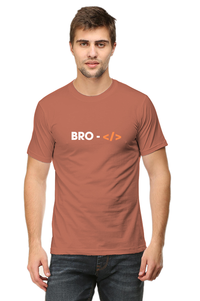 Bro Code White Round Neck Half Sleeve T-Shirt - Cotysh
