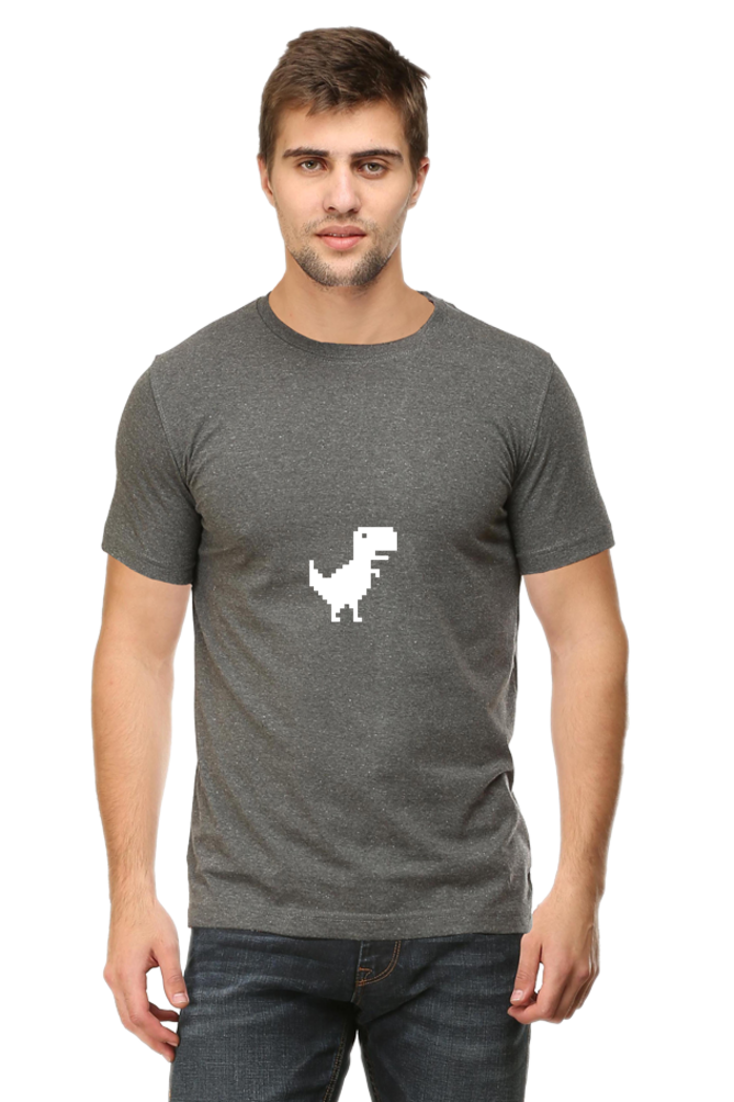 Internet Error Round Neck Half Sleeve T-Shirt - Cotysh