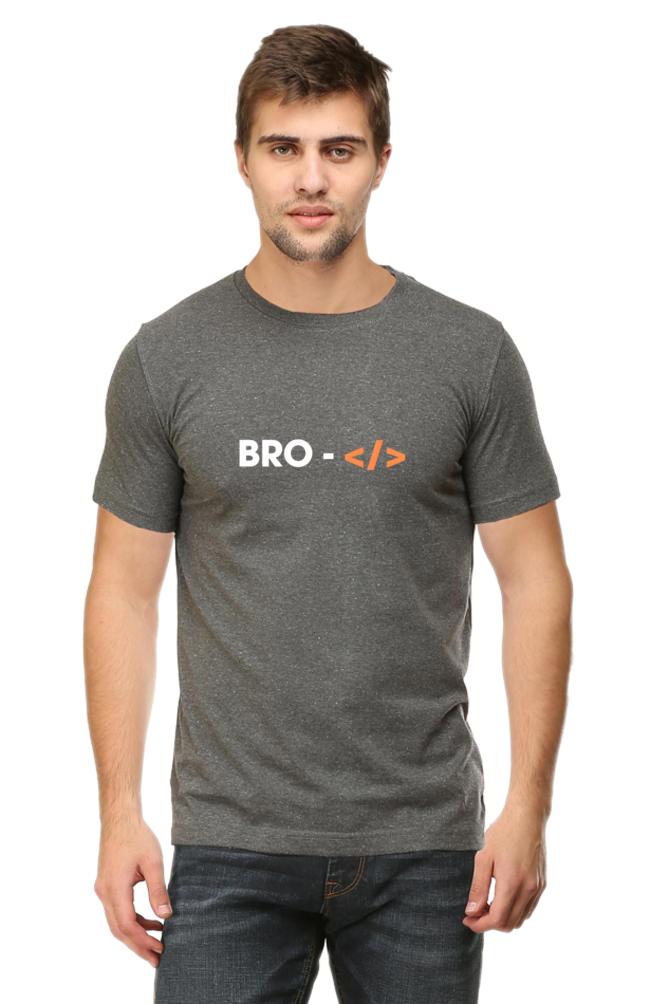 Bro Code White Round Neck Half Sleeve T-Shirt - Cotysh