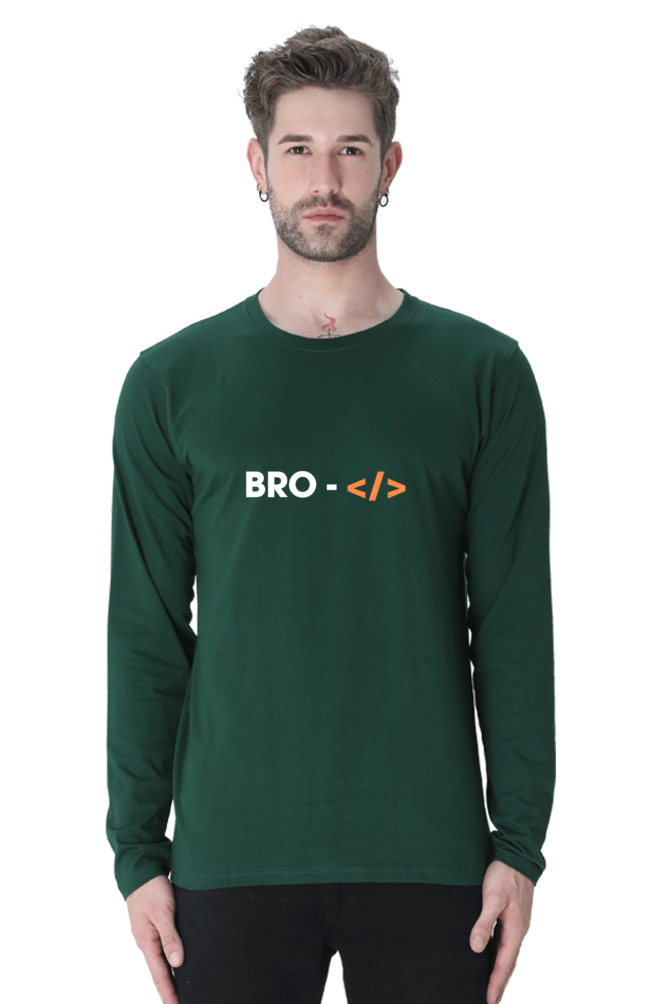 Bro-Code Round Neck Full Sleeve T-Shirt - Cotysh