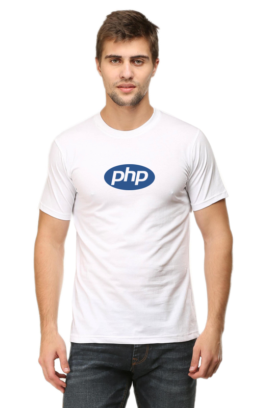 PHP Logo Round Neck Half Sleeve T-Shirt | Cotysh